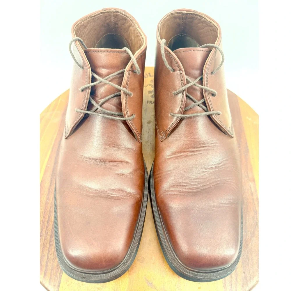 Johnston & Murphy XC4 Chukka Boots Mens 8.5 Brown Leather Y2K Preppy Heritage